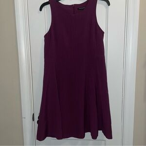 Banana Republic Burgundy Halter A-Line Knee Length Dress Size 10 Petite